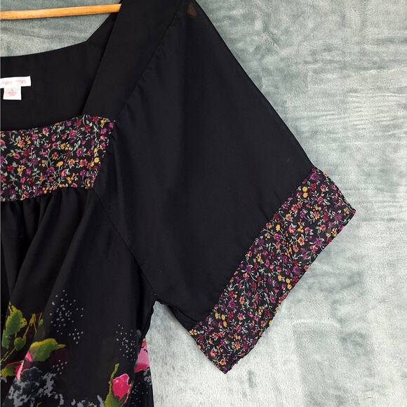 Womens Dress Large Romantic Floral Fairy Grunge Whimsygoth Boho Feminine Peasant - Picture 3 of 7